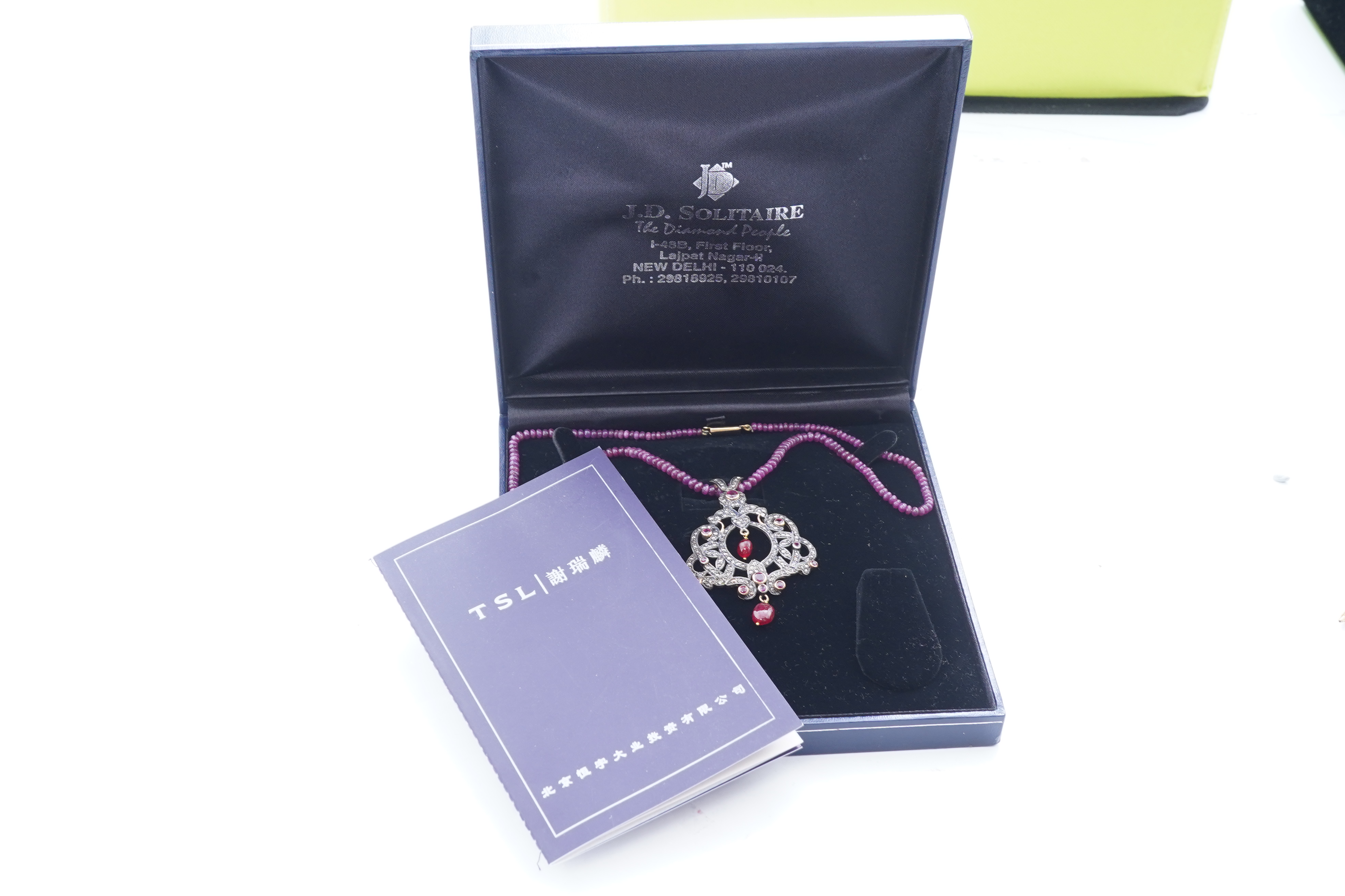 A ruby and diamond necklace